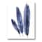 Designart - Navy Blue Tropical Banana Leaves - Tropical Canvas Wall Art Print